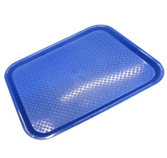 Charola Fast Food plastico 12x16" color Azul Trv