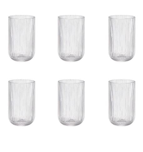 Set 6 Vasos Vidrio Transparente 390 ml