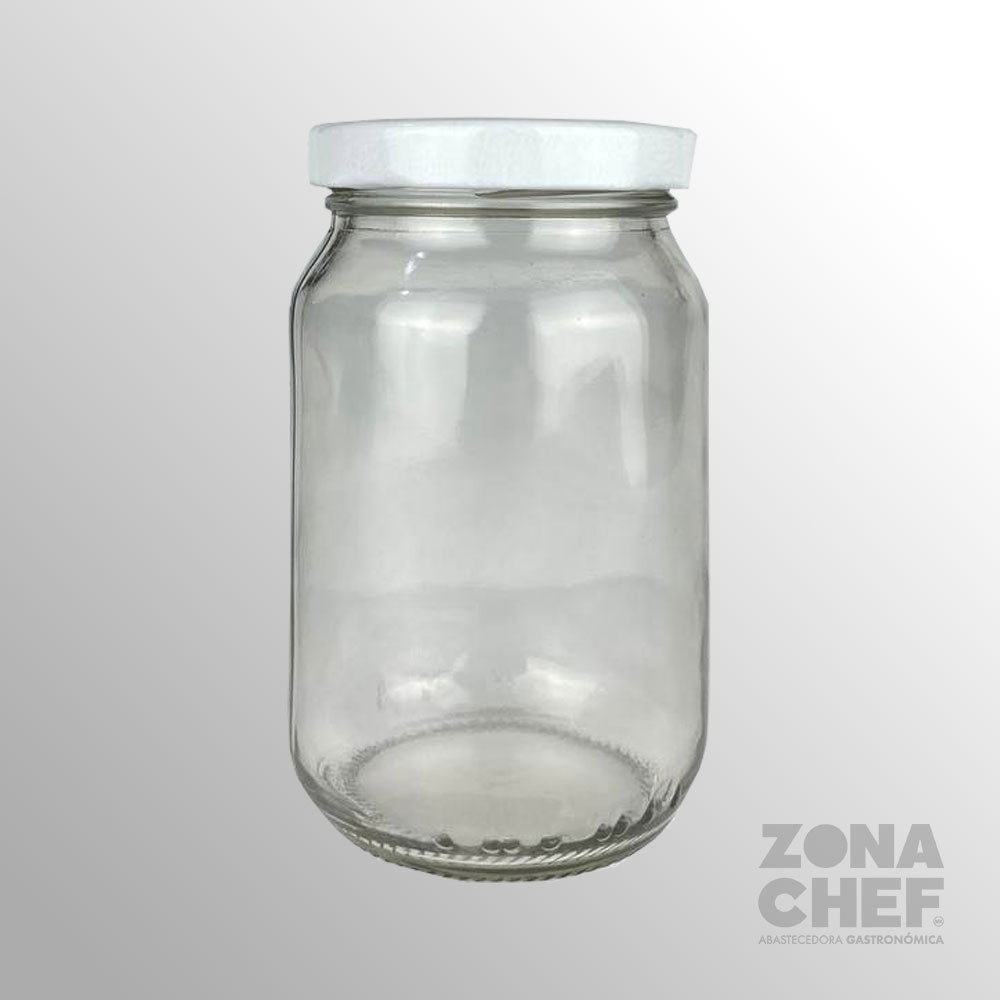 Frasco conservas t/off 235 ml C/Tapa color blanco