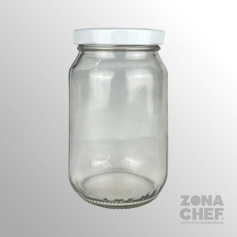 Frasco conservas t/off 235 ml C/Tapa color blanco