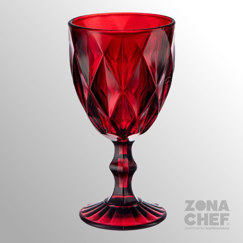 Copa Labrada Agua Libia Rojo 335ml 17cm Vit