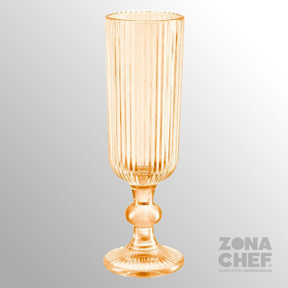 Copa Labrada Flauta Venecia Ambar 158 ml Vit