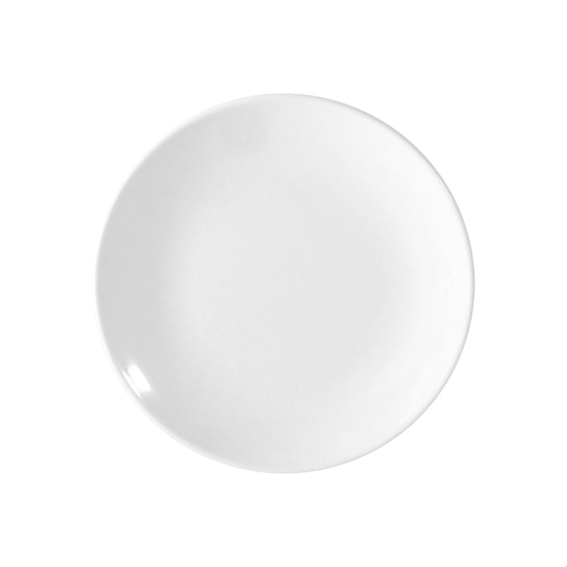 Linea Melamina BLANCA Cup Plato Trinche Redondo de 8.4"/21 cm