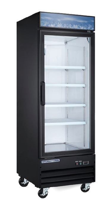 Congelador Vertical, 1 Puerta de Vidrio INTERNATIONAL