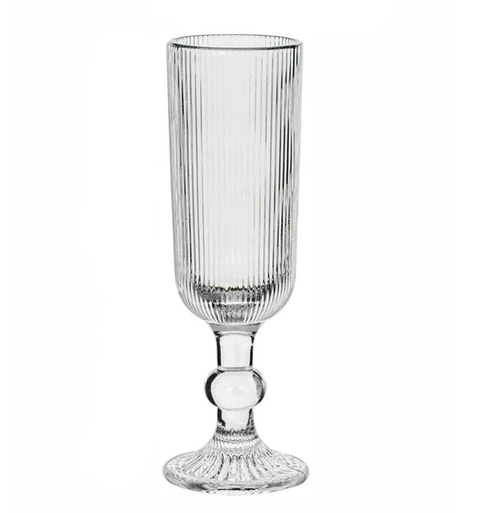 Set 6 Copas flauta vidrio Transparante 150 ml