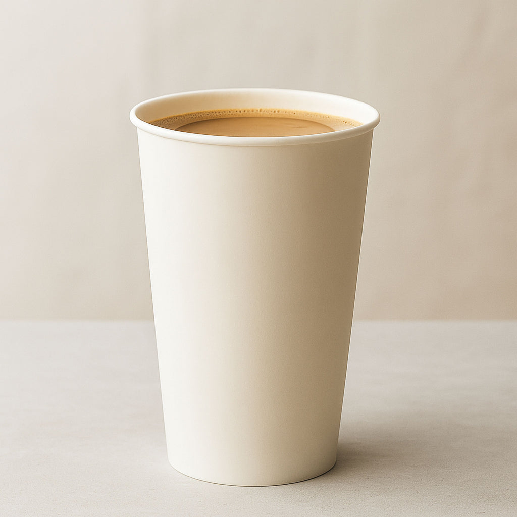 Vaso Biodegradable blanco para bebidas calientes 32 oz c/ 500  pzas