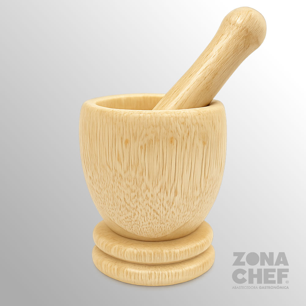 Mortero c/Macerador de Madera Madroño Mediano Artesanal