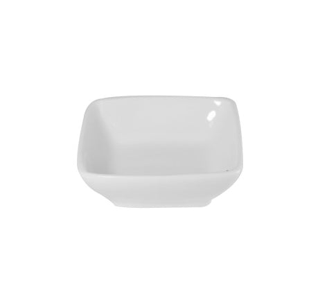 Complemento Anfora Platito Hondo Cuadrado de 8 cm en Porcelana ANF