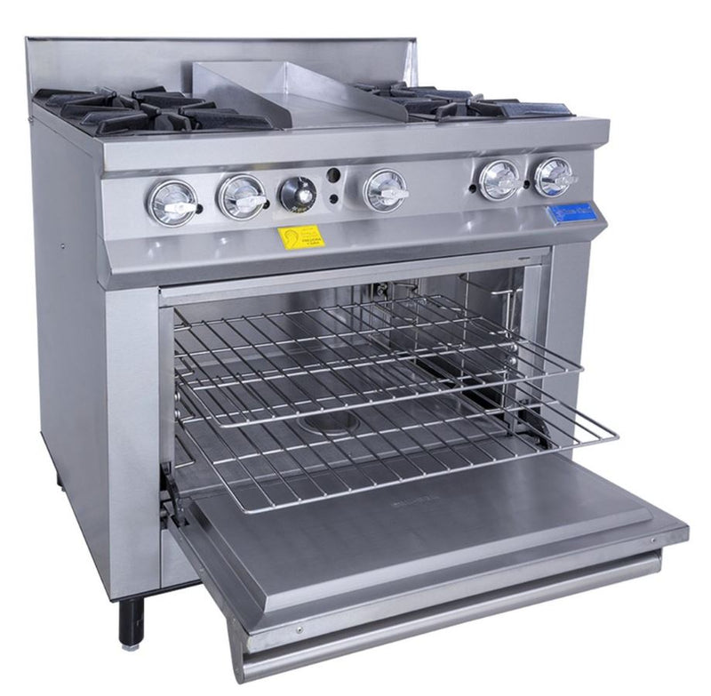 Estufa de 4 quemadores y Plancha SAN-SON SSE4QP