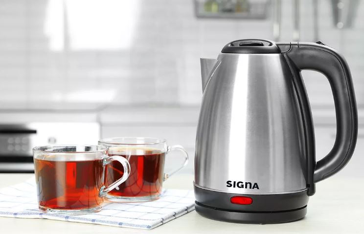 Cafetera Tetera Eléctrica Jarra Metálica Hervido Agua 1.8 Lt