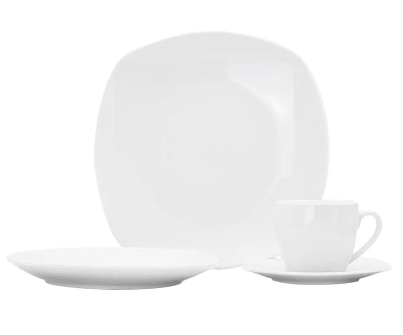 Loza Alaska vajilla cuadrada de porcelana anfora 20 piezas