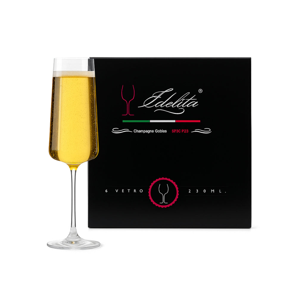Copa Kronoz Flauta 230 ml Caja con 6 piezas