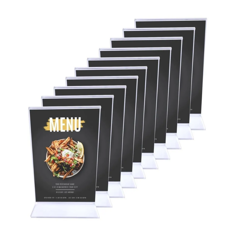 Exhibidor para Tarjeta Menu en Acrilico de 8.5X11 pg BWTH