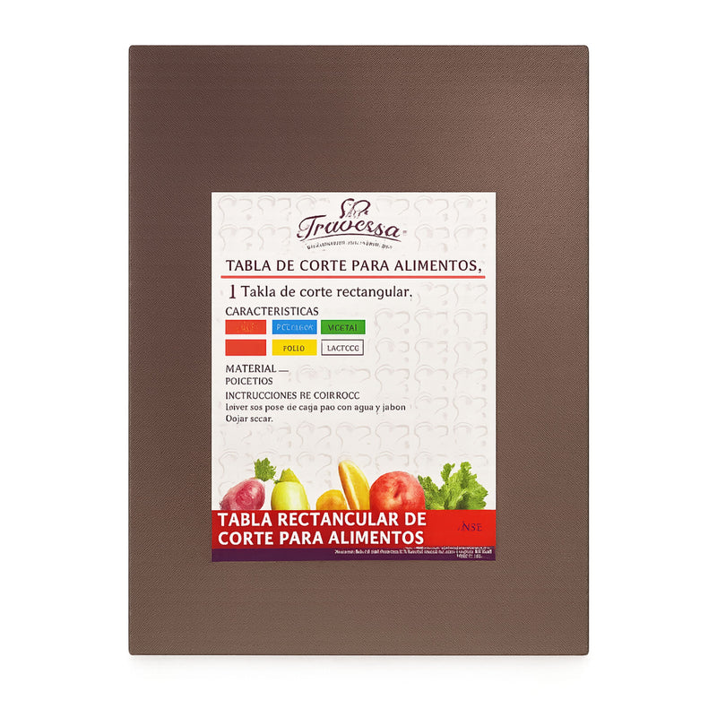 Tabla Placa de Corte 45x30x1.8cm Cafe Trv