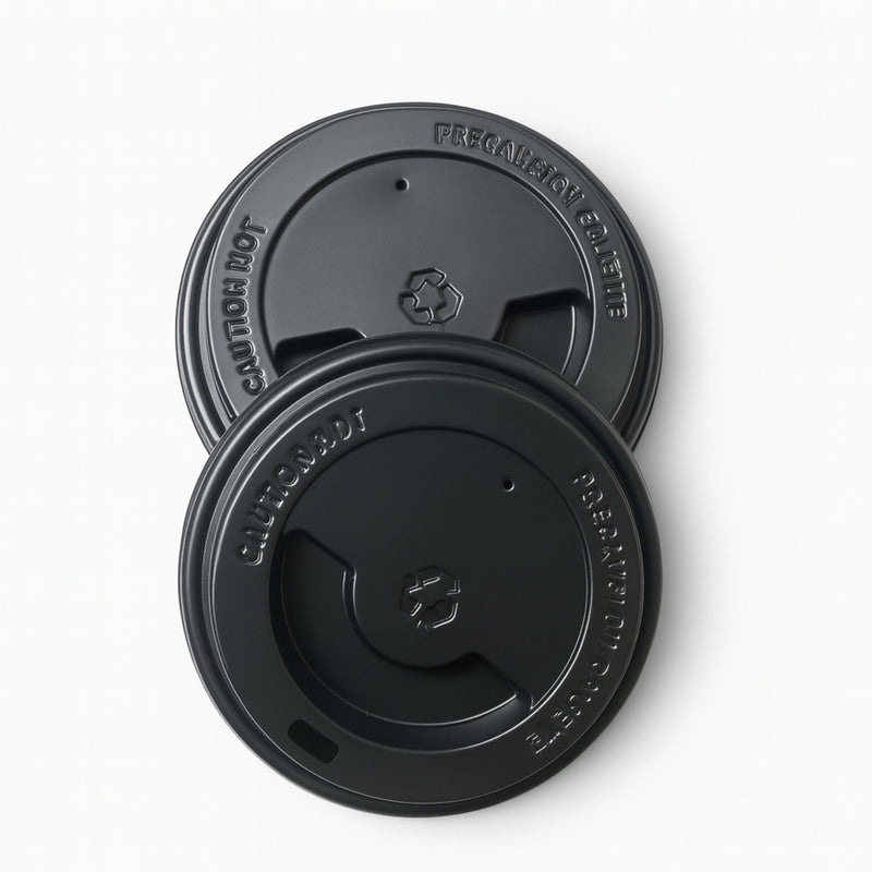 Tapa 12-16-20 oz Bebida Caliente Ps Negro c/1000 pzas