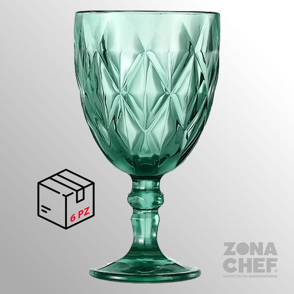 Set 6 Copas Diamond Green