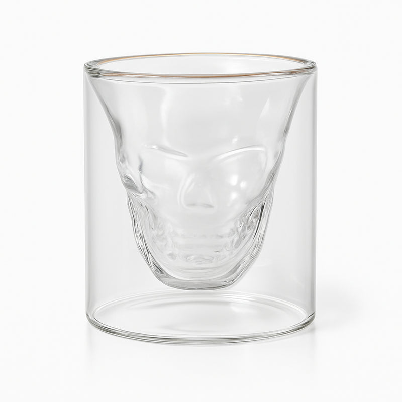 Vaso de vidrio doble pared calavera 250 ml TAV