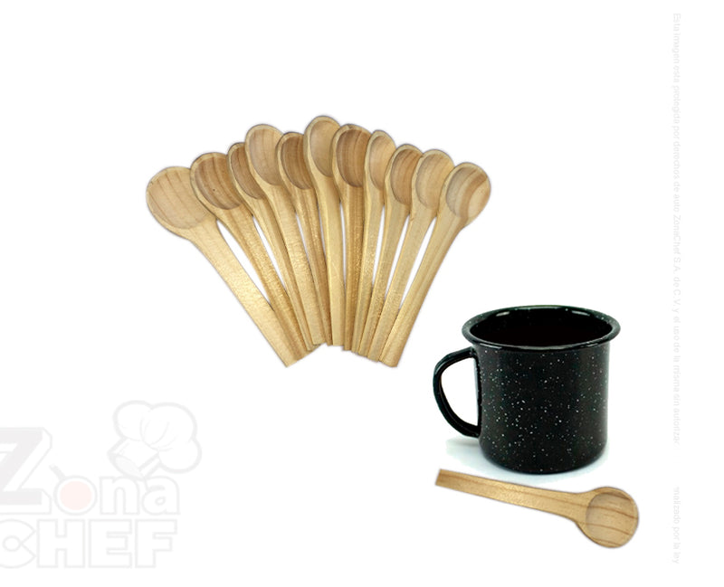 Cuchara en Madera Rustica Cafetera de 12 cm OZNOX