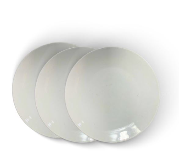 Loza BH Plato Ceramica trinche 7.5 " caja con 60 pzas