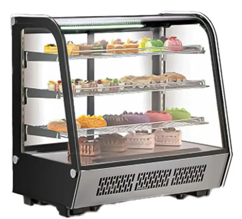 Vitrina refrigerada cristal curvo con 4 niveles de exhibición 120 cm Migsa CW-235R