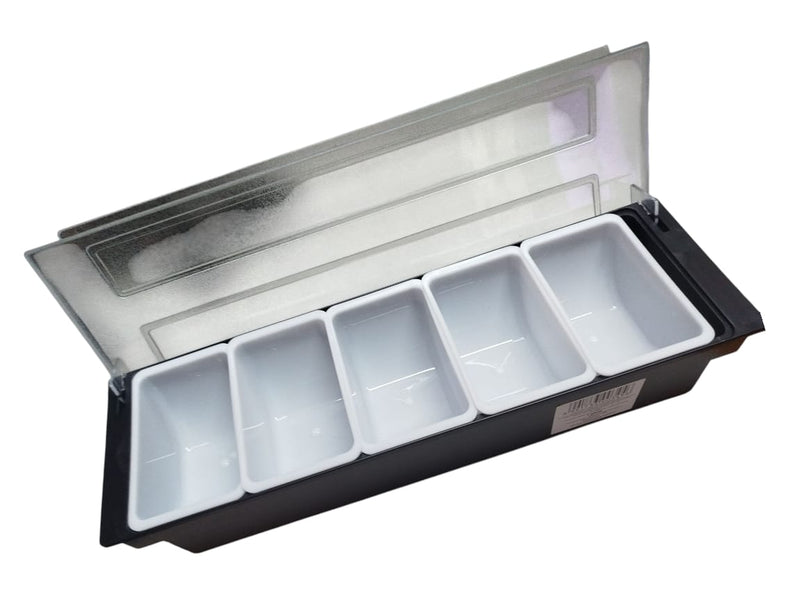 Caja para condimentos de Plastico 5 compartimentos Tav