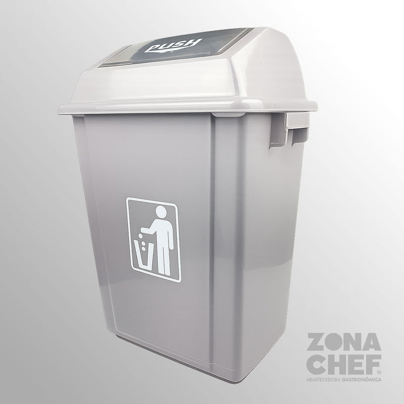 Bote de basura 40 Lt Polipropileno Gris TRV