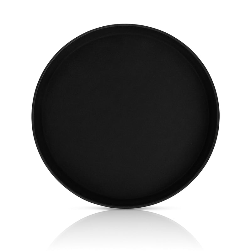 Charola Redonda antiderrapante 14 " Negra