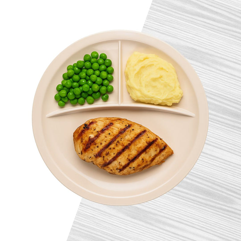 Plato redondo de melamina 3 divisiones  Tavola caja c/36 pzas