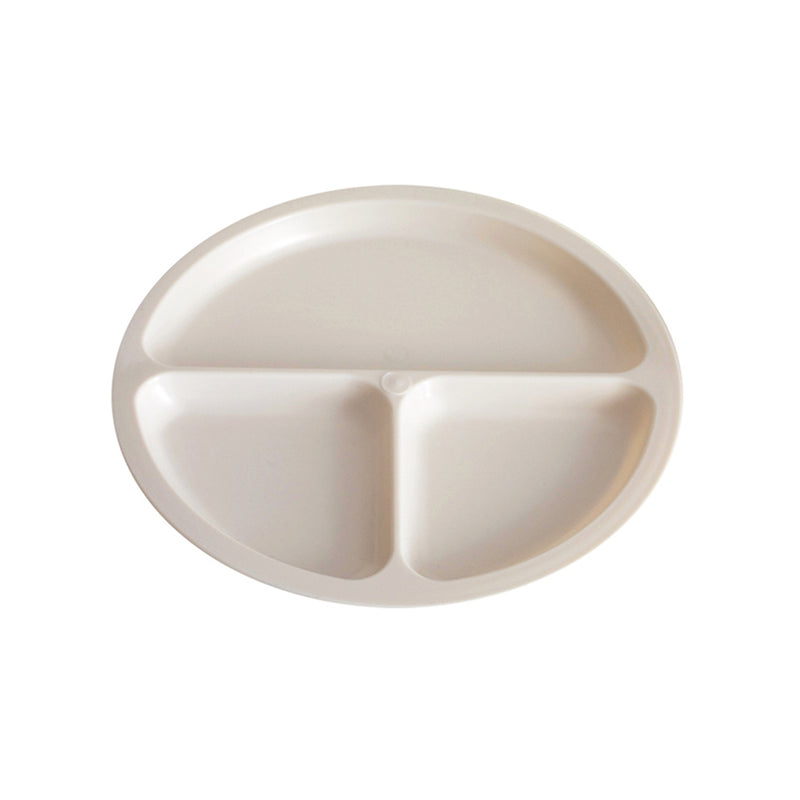 Plato Vanessa c/Divisiones en Policarbonato color Arena de 24 cm Tcp