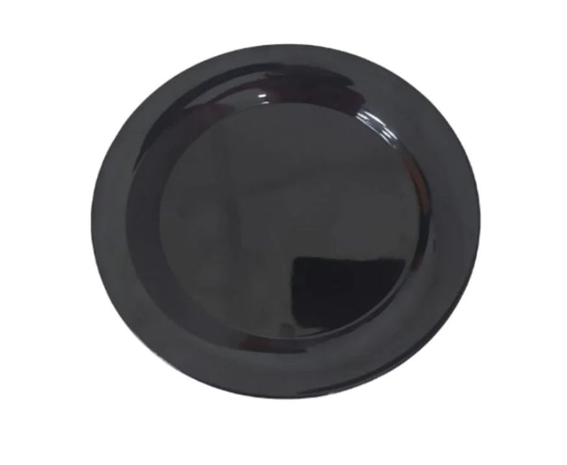 Plato ovalado 35 cm melamina negra mate