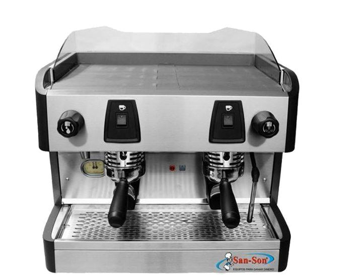 Cafetera electronica programable de 2 grupos compacta San-son