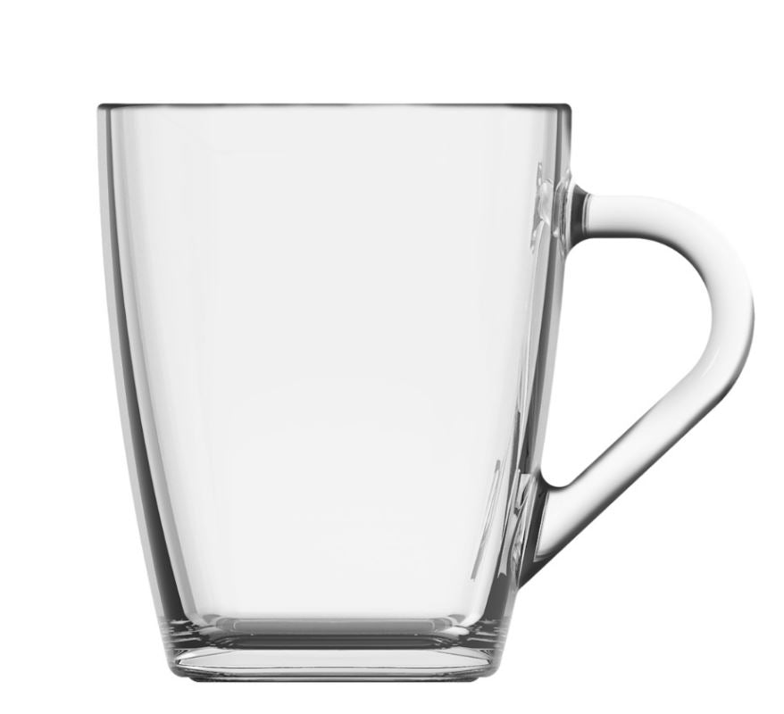 Taza de vidrio Quadre 250 ml  BH