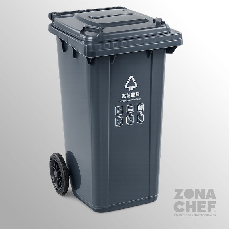 Bote de basura 100 Lt Polipropileno Gris TRV