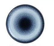 Juego 12 Platos Trinche Porcelana Coupe 26.9 cm Restaurante Color Azul Reactivo