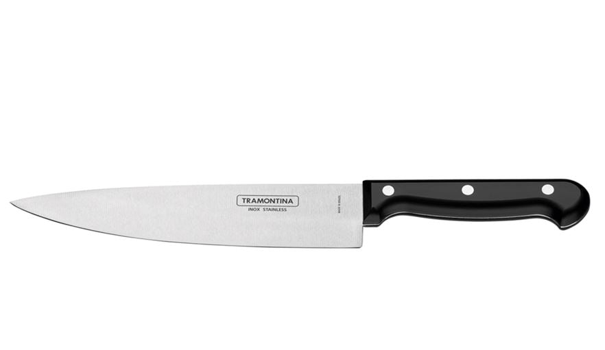 Cuchillo Chef Tramontina Ultracorte negro, 8"
