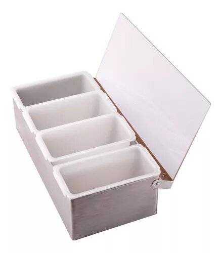 Caja para condimentos 4 compartimientos KF