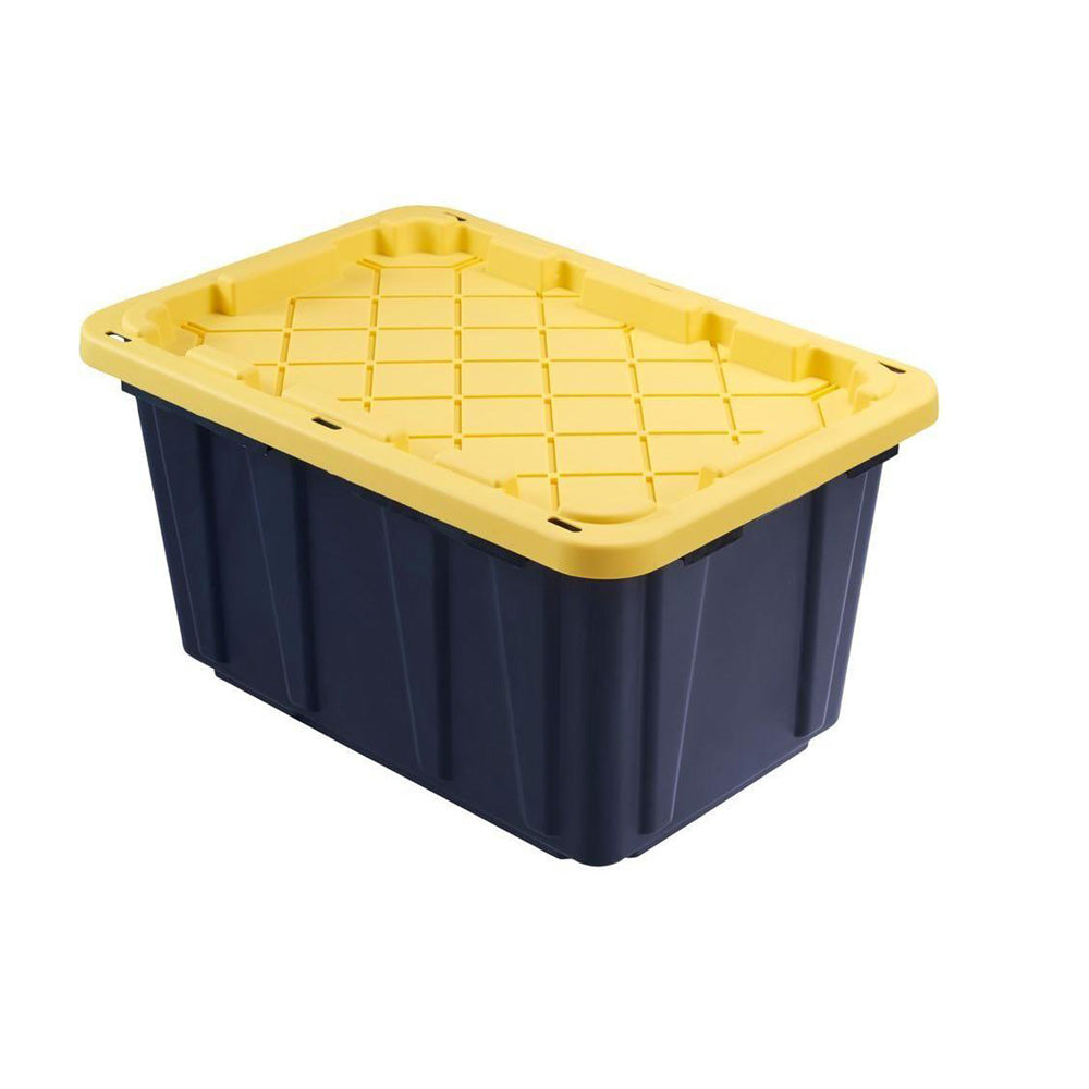 Caja Plastica de 102 lts c/tapa Hermetica Negro/Amarillo HD