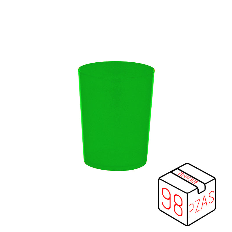 Vaso Kinder de 8 Oz/240 ml Polipropileno Verde Traslucido Caja c/98 pzas Tcp