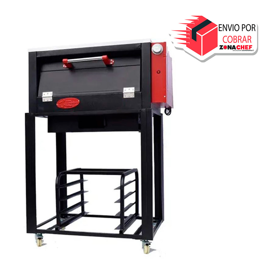 Horno para pan-pizza con vaporizador de 1 charolas lamina esmaltada sin cristal