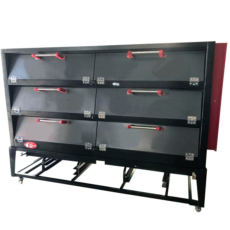 Horno para pan-pizza de 12 charolas lamina esmaltada sin cristal