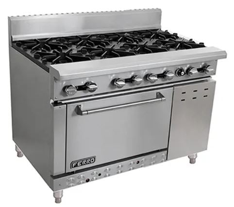 Estufa de 8 Quemadores con Horno FR-8 Linea Pesada Ferro