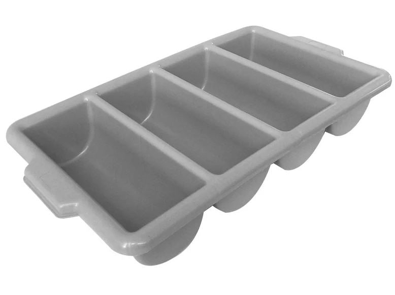 Caja Plastica para Cubiertos de 4 Compartimientos Gris BWTH