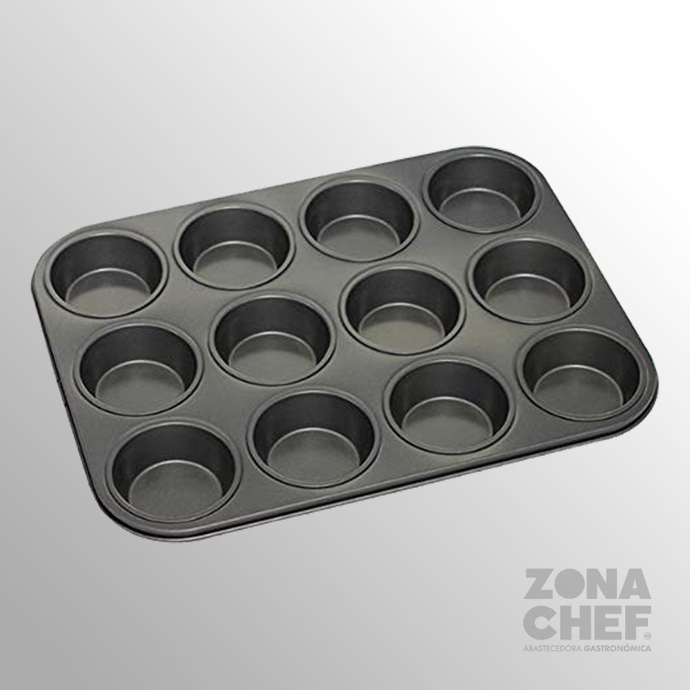 Molde p/Muffin 12 Acero Carbono
