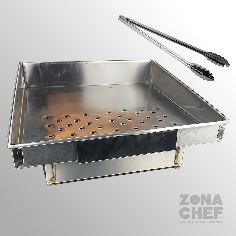 Charola de Vapor con base  40x40 cm GTR