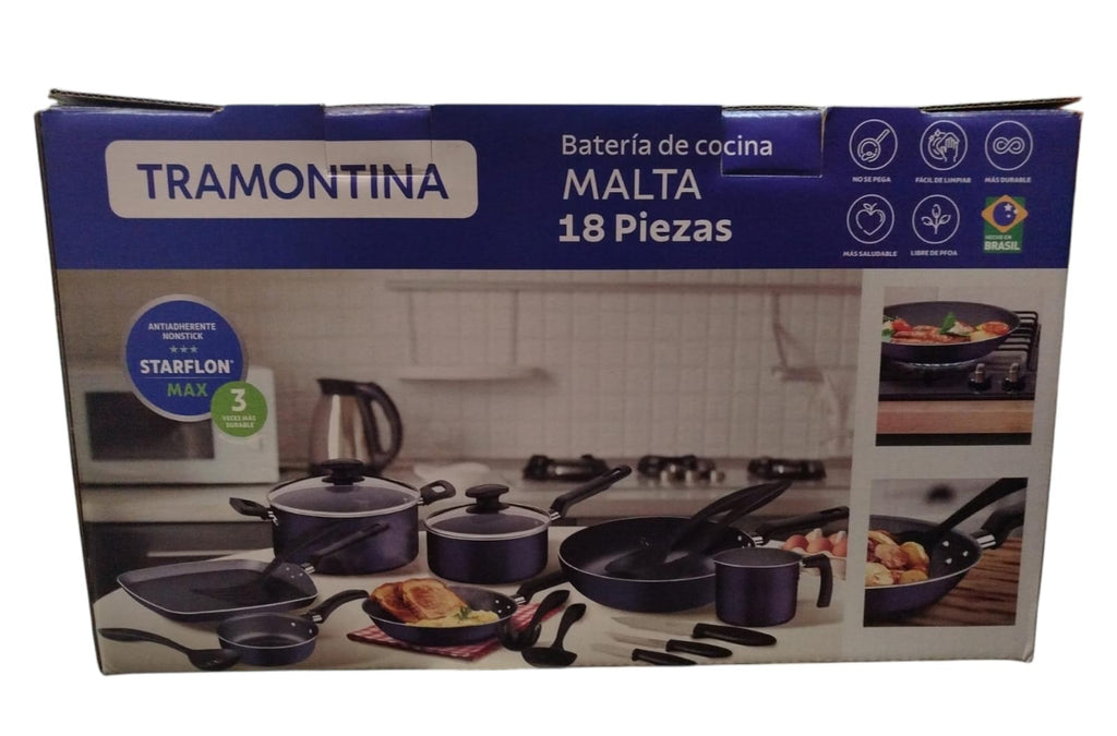 *Bateria de cocina 18 piezas Malta Tramontina*