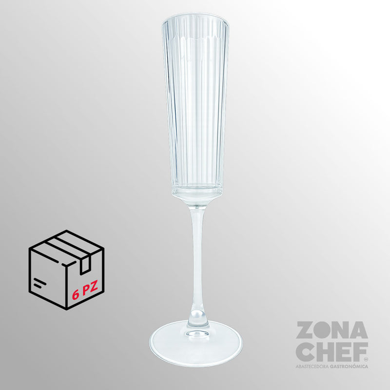 Set 6 Copas Flauta Bordeaux 130 ml