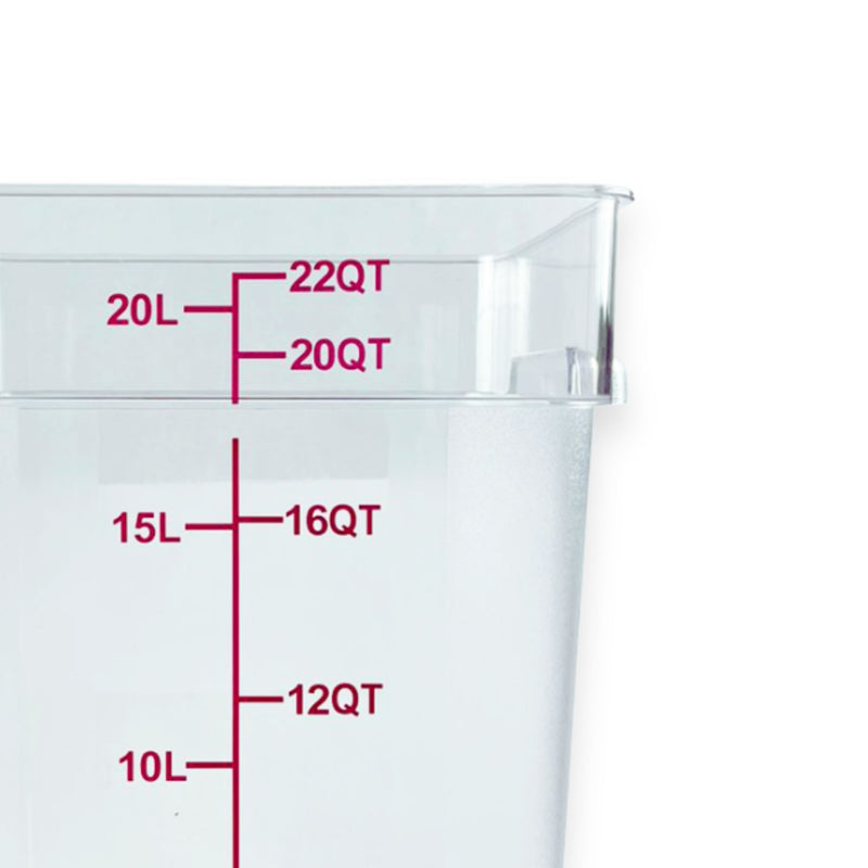Contenedor de Policarbonato cuadrado 22  QT  Tavola
