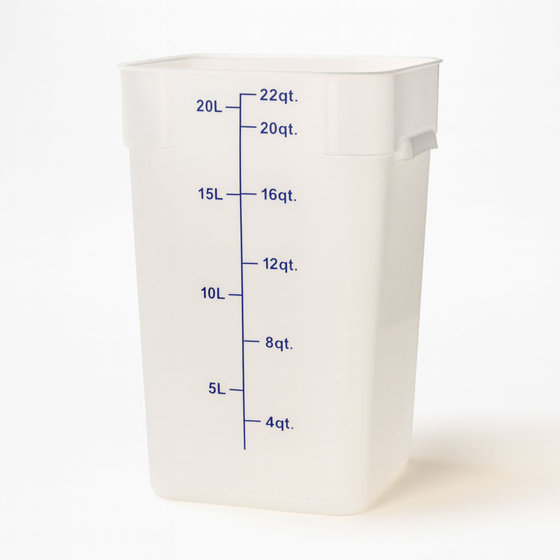 Contenedor Cuadrado en Polipropileno de 22 Qt