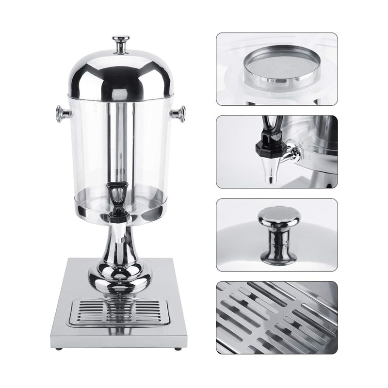 Dispensador de Bebidas de 1 Tanque en Acero Inoxidable/Policarbonato OZNOX