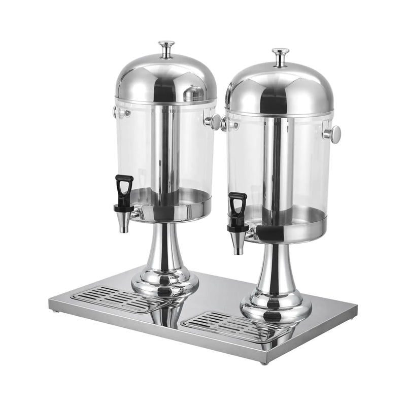 Dispensador de Bebidas de 2 Tanques en Acero Inoxidable/Policarbonato OZNOX